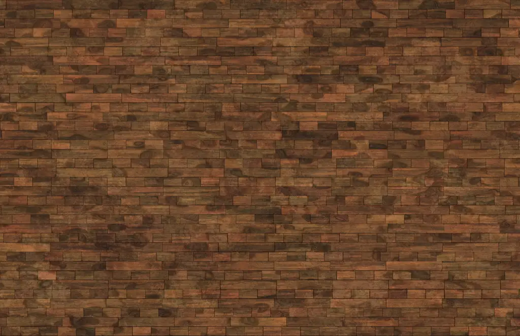 Top view of wood flooring boards interlocked