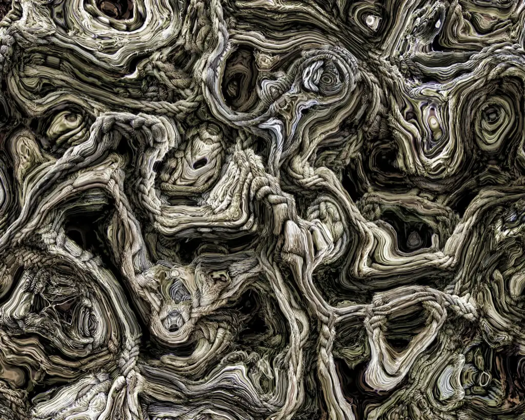 Rooted rock-like twisted surface background