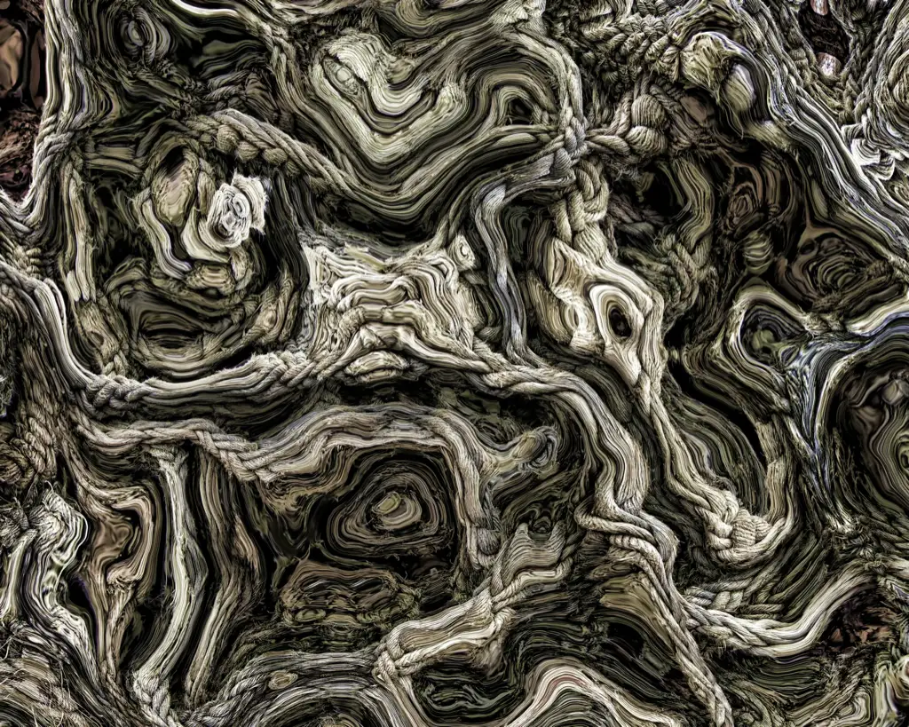 Rooted rock-like twisted surface background