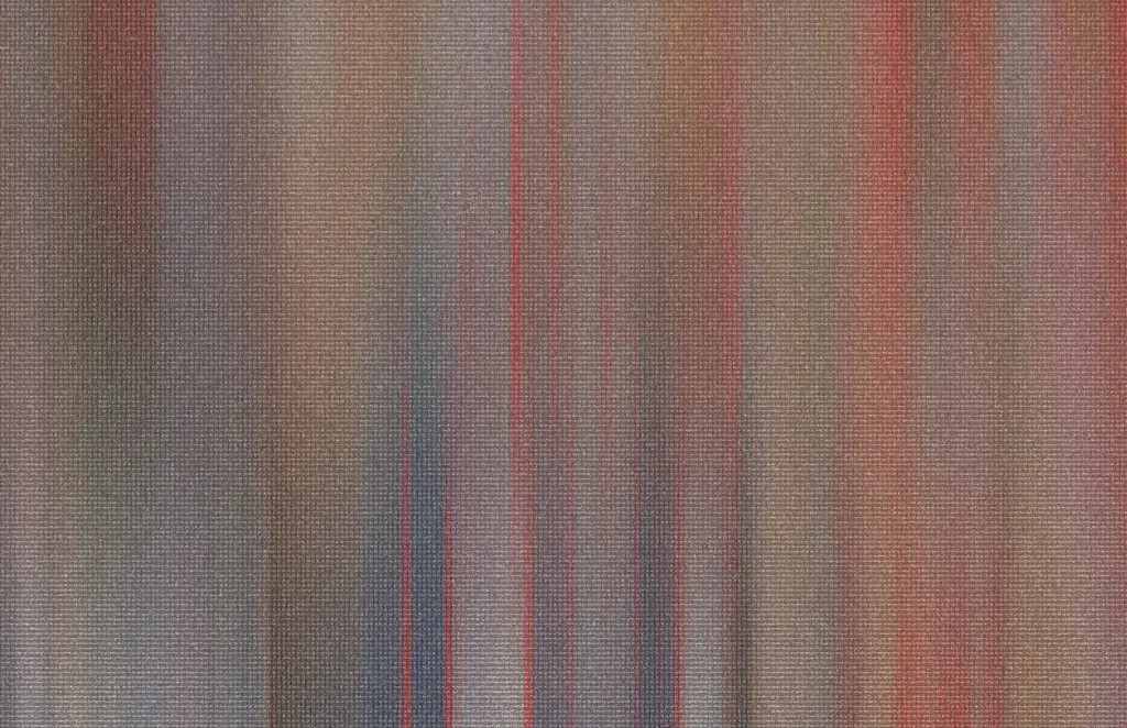 A muted twill woven pattern of textile parallel ridges