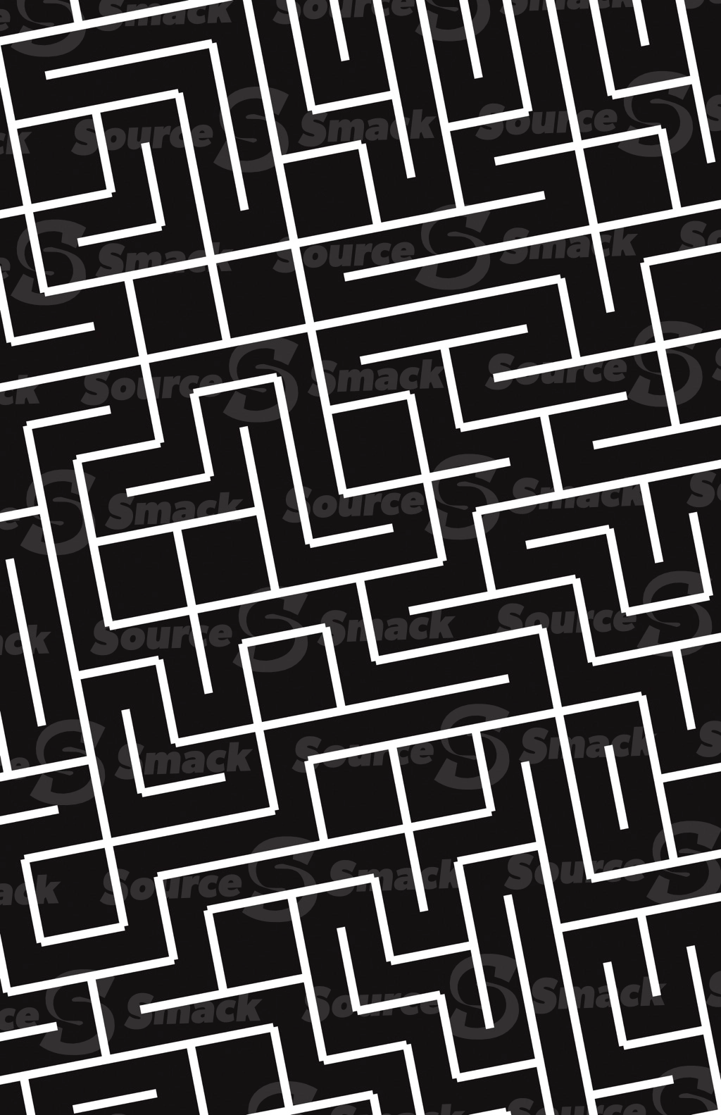 A diagonal maze as a vertical pattern