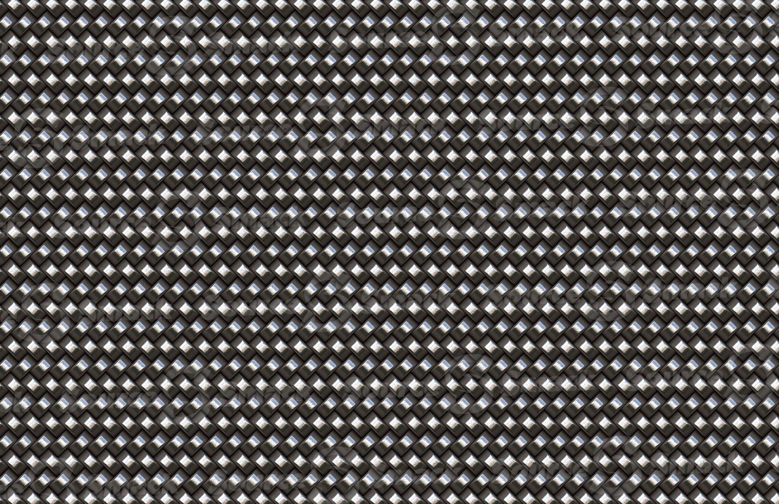 Tightly connected metal stitching in a background pattern
