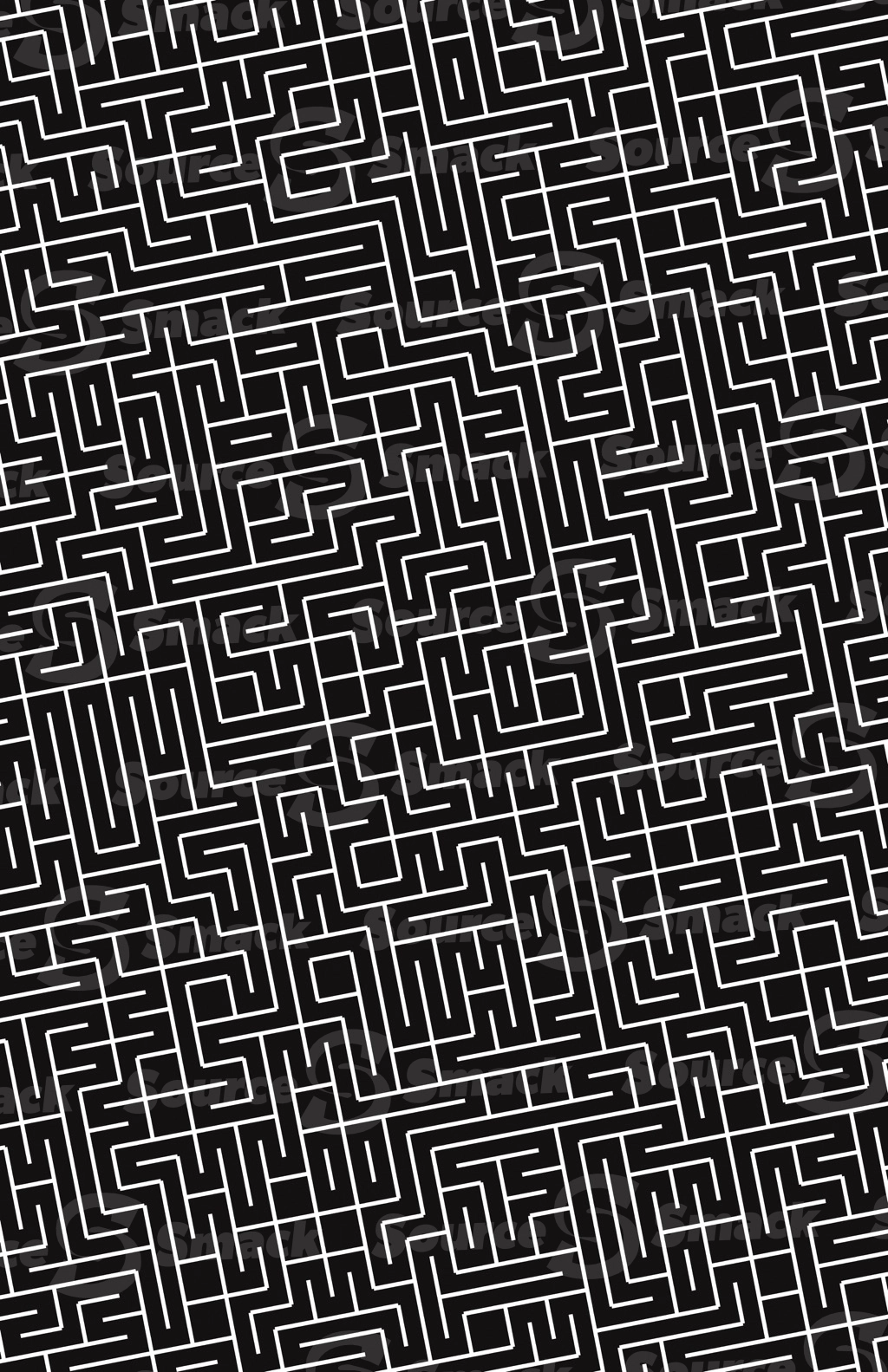 A diagonal maze as a vertical pattern