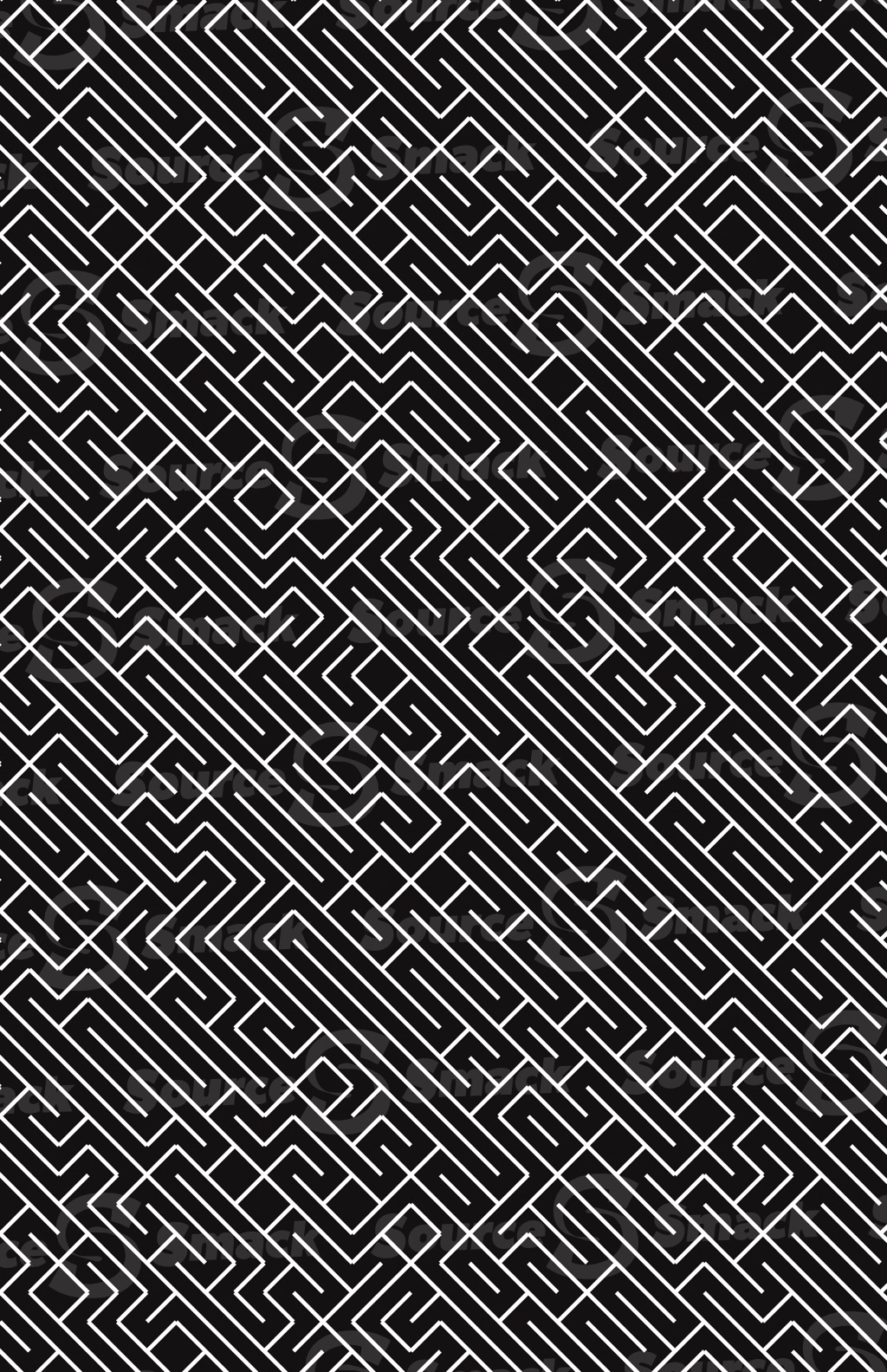 A diagonal maze as a vertical pattern