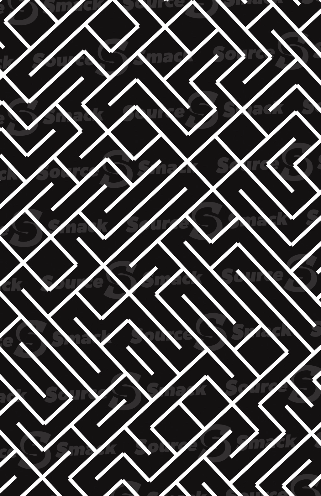 A diagonal maze as a vertical pattern