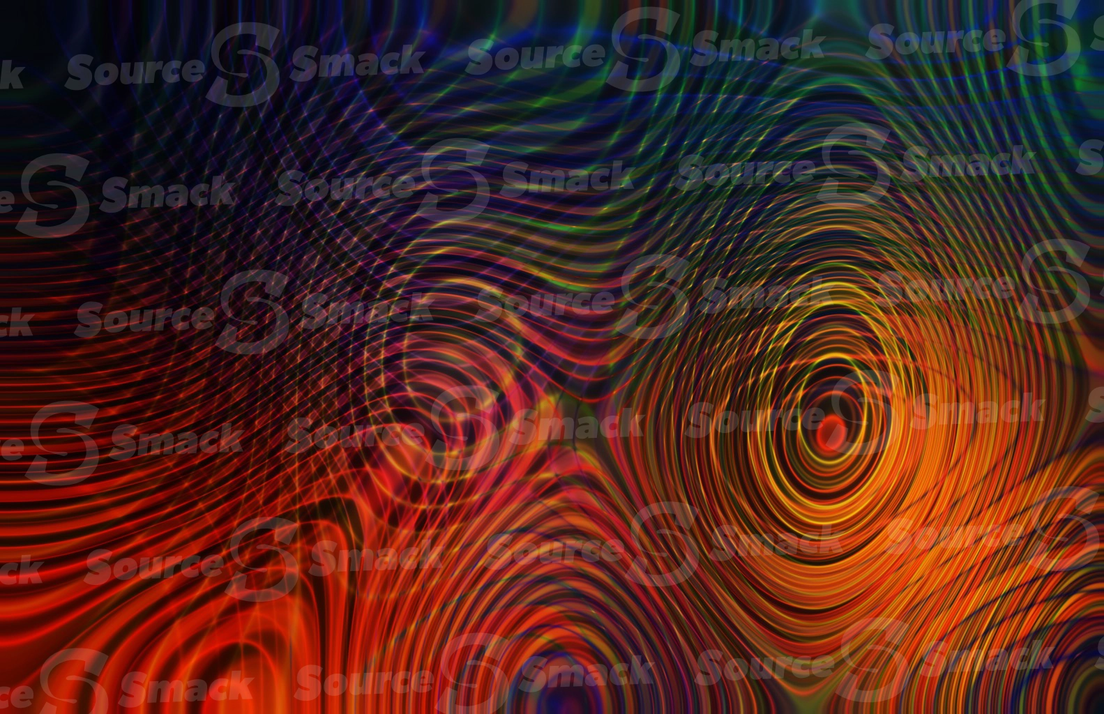 Blooming thrust of curved swirling linear lines