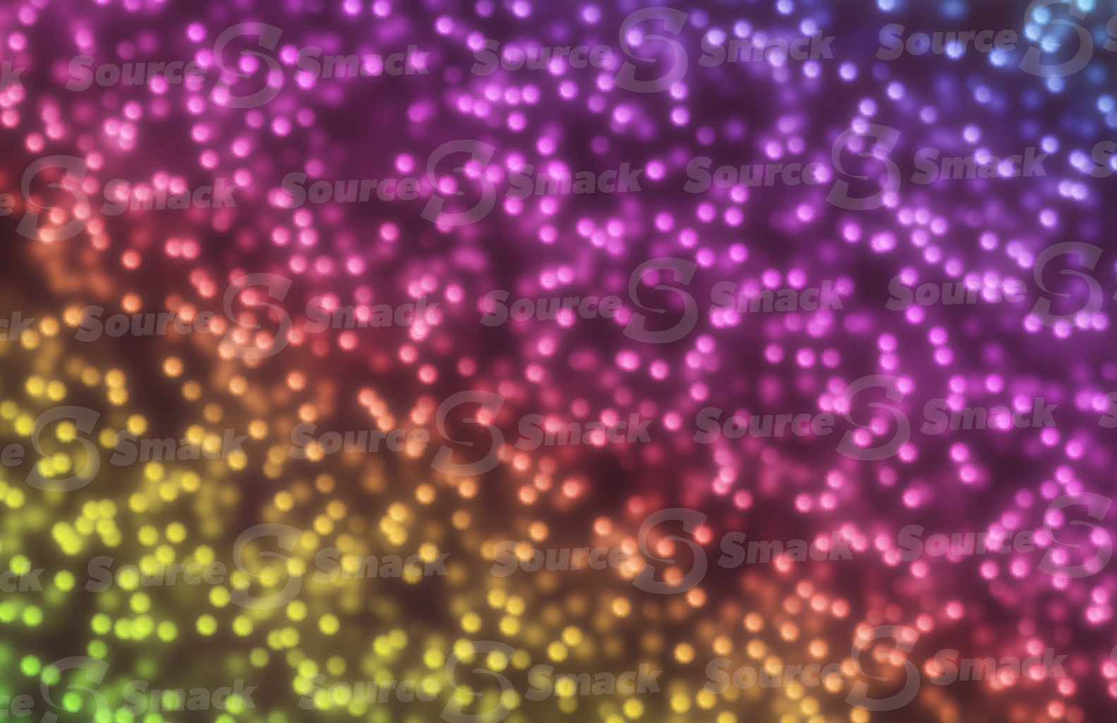 Shower of octagon-shaped colorful rainbow bokeh effect