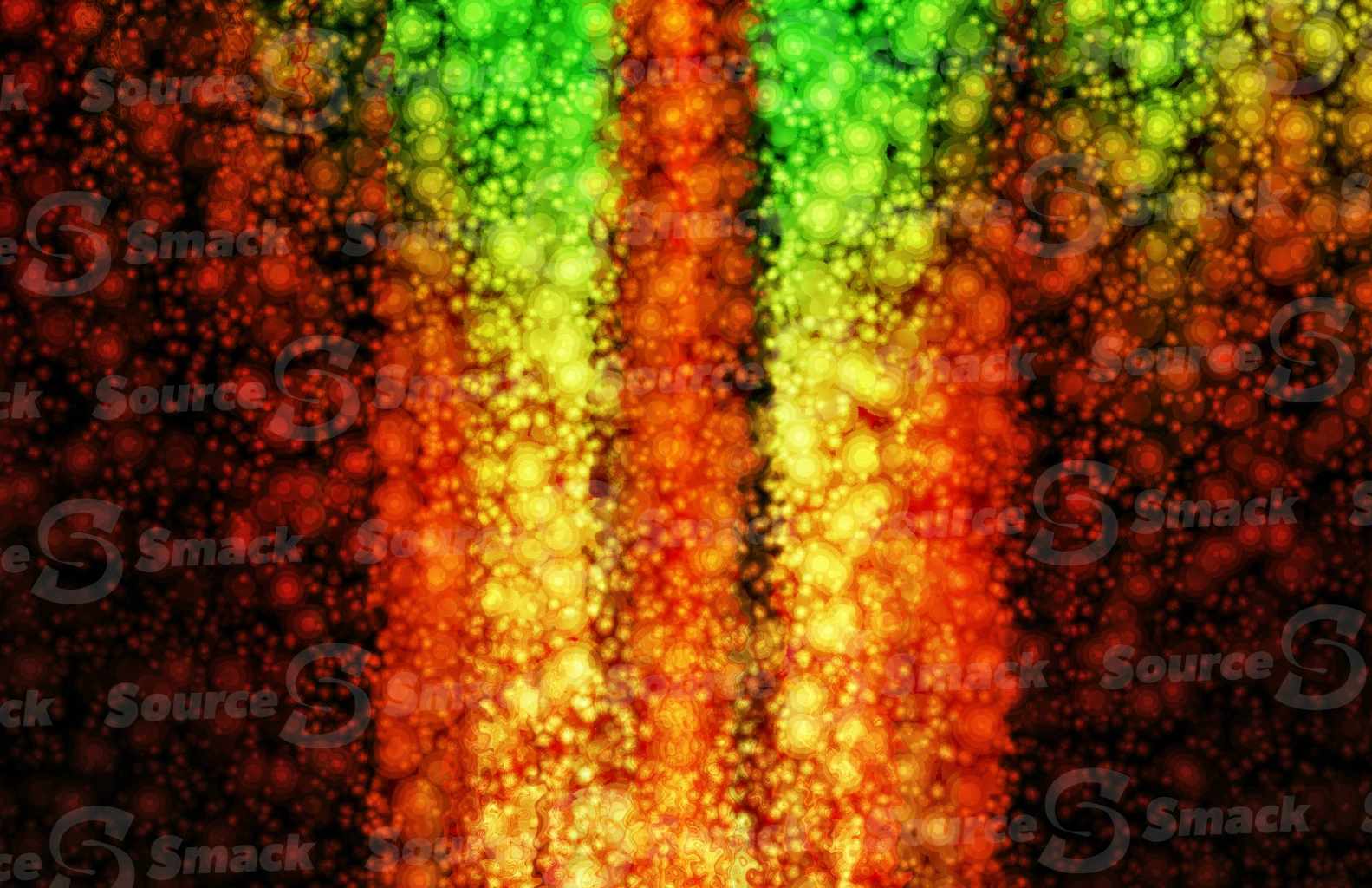 A waterfall of dissipating circular energy beads