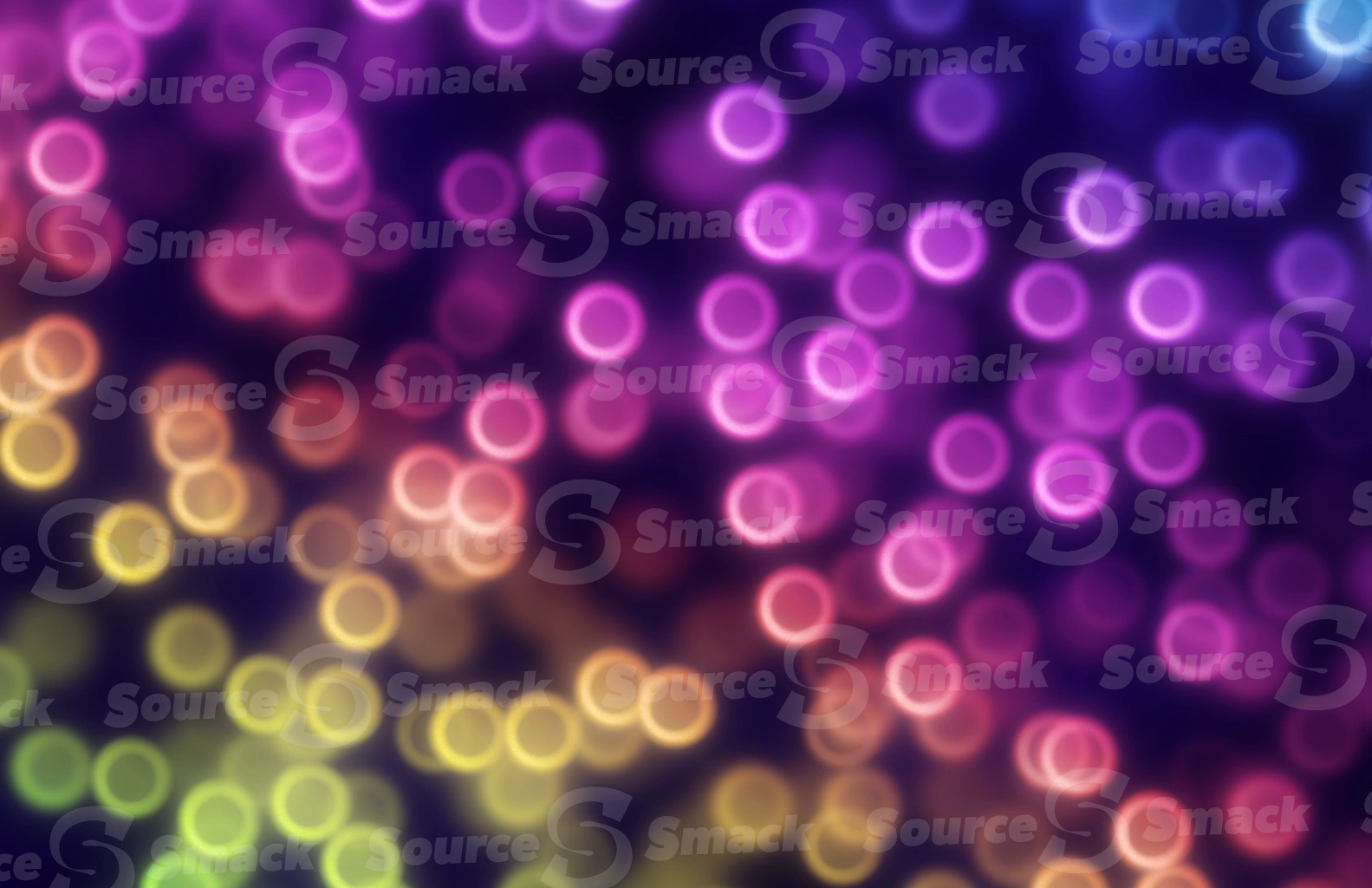 Shower of oval-shaped colorful rainbow bokeh effect