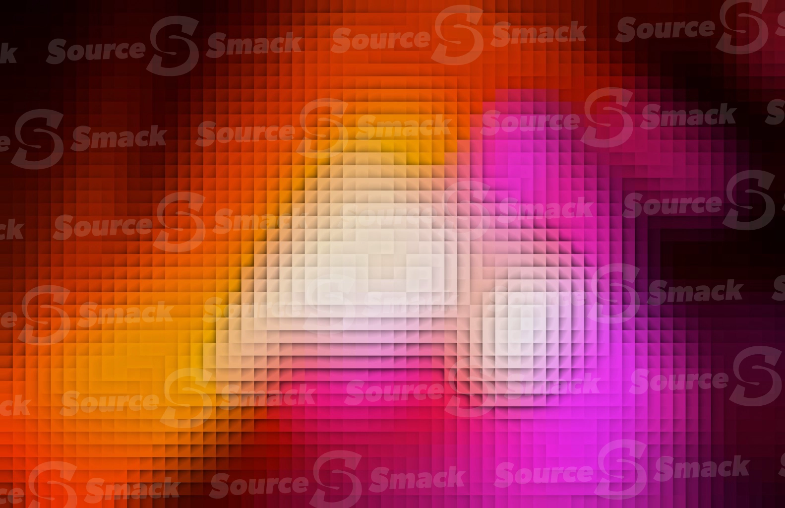 A gradient of abstract coloring dissected into spliced leveled cubes
