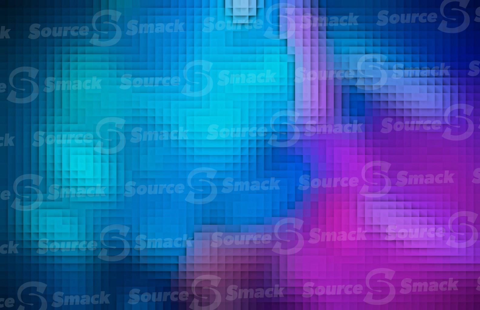 A gradient of abstract coloring dissected into spliced leveled cubes