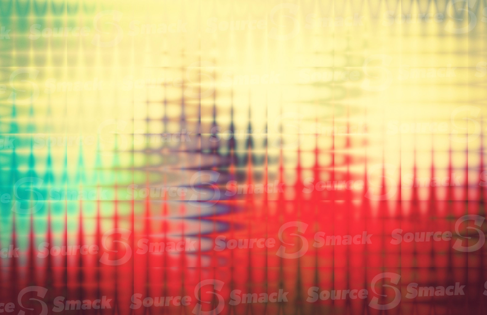 A segmented cross hatch of technological radiant light