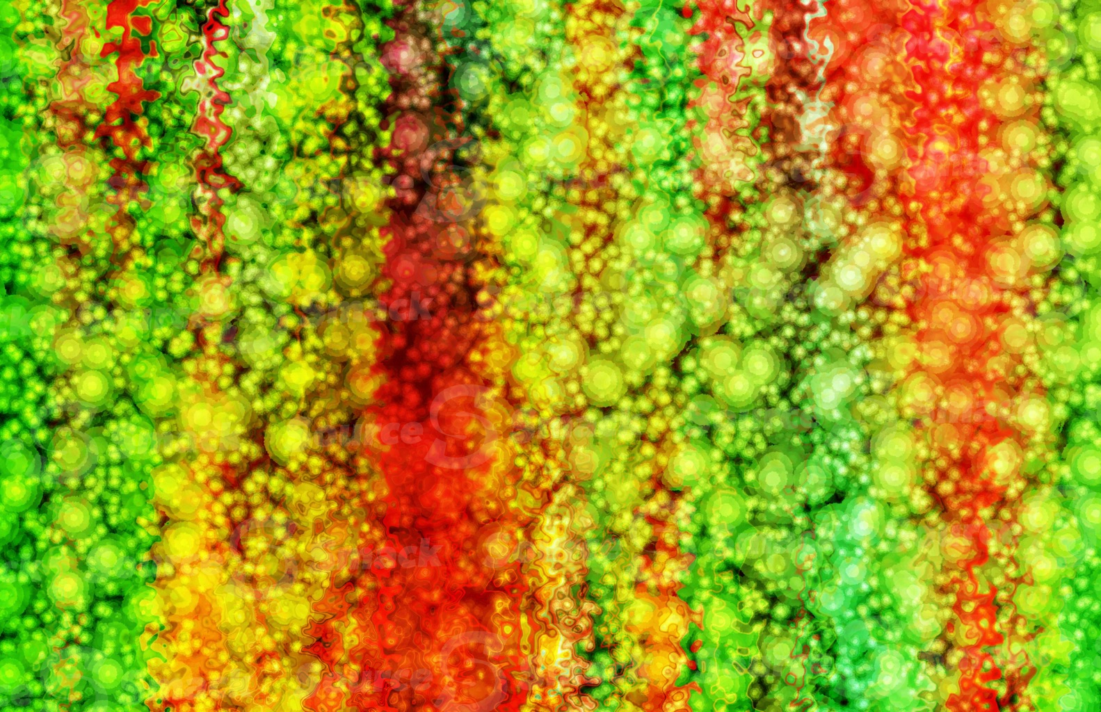A waterfall of dissipating circular energy beads