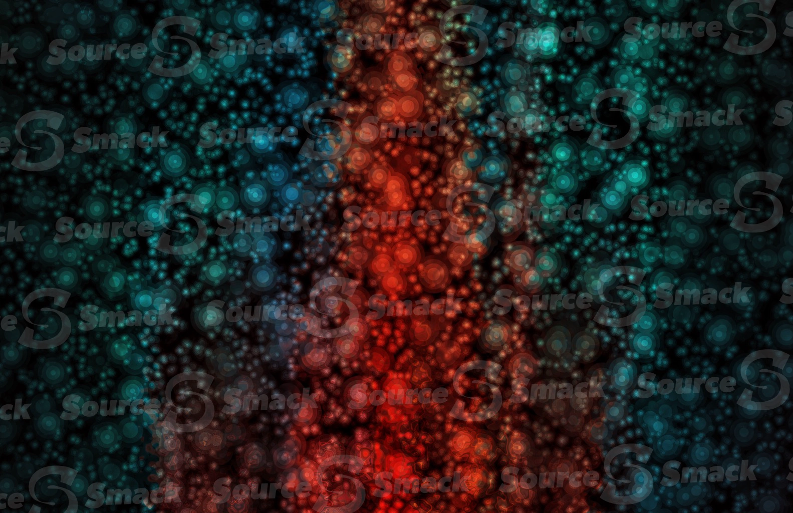 A waterfall of dissipating circular energy beads