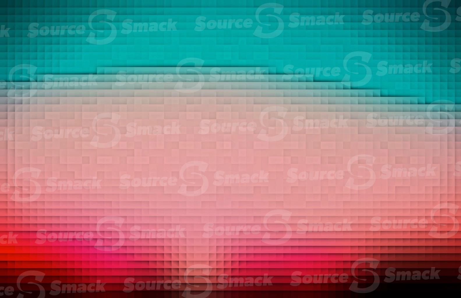 A gradient of abstract coloring dissected into spliced leveled cubes