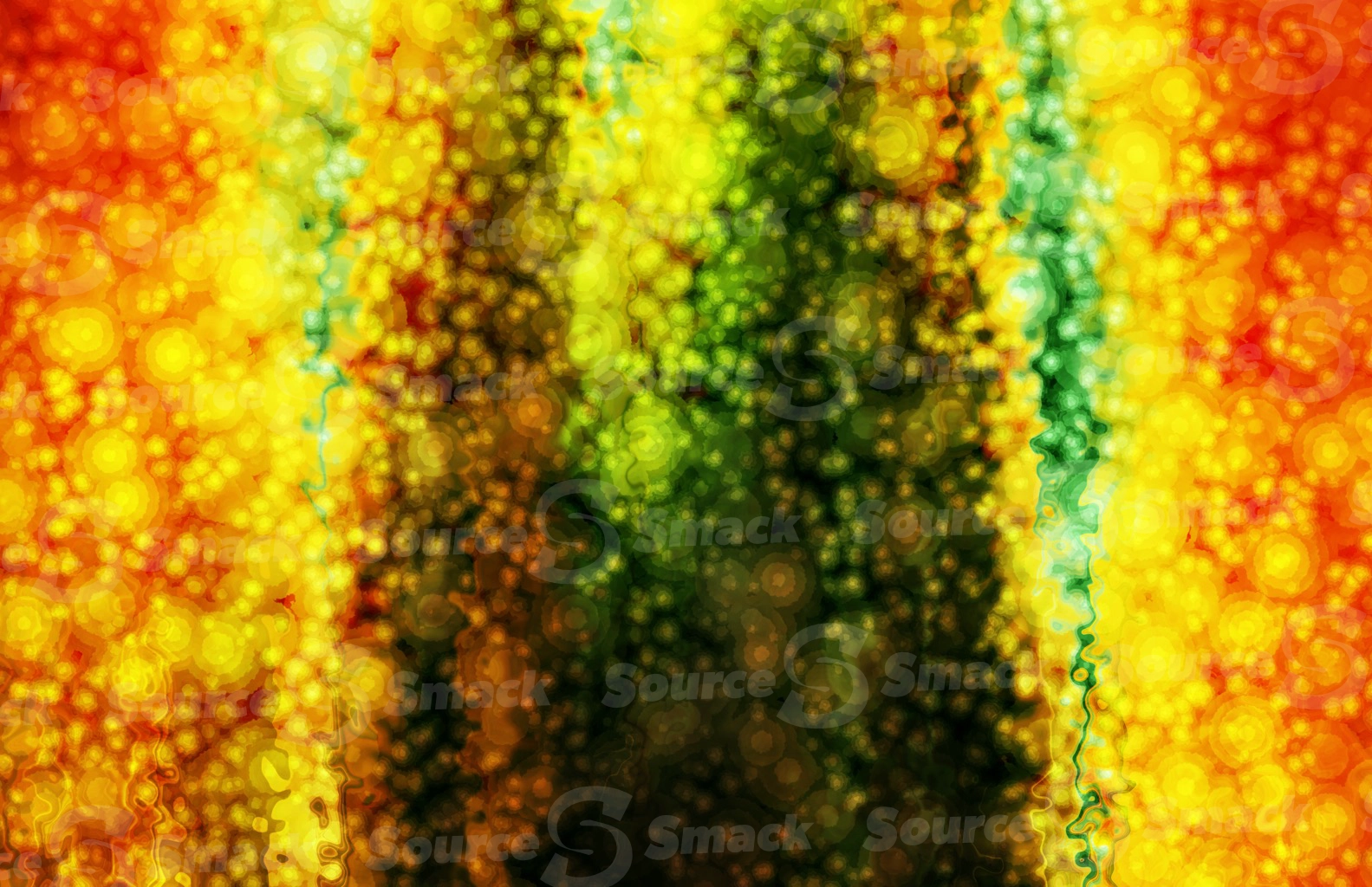 A waterfall of dissipating circular energy beads