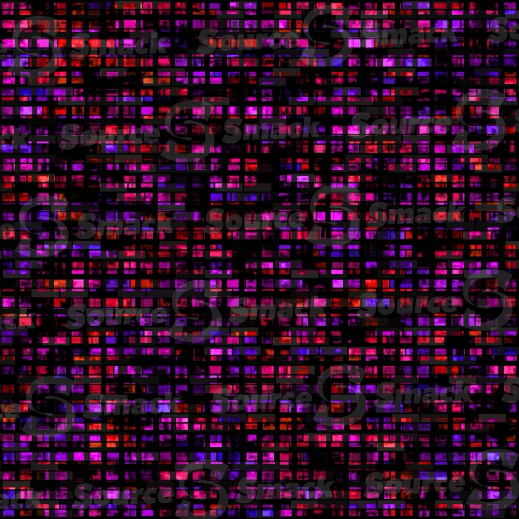 Chunks of colored segmented glass chips in a linear lined pattern