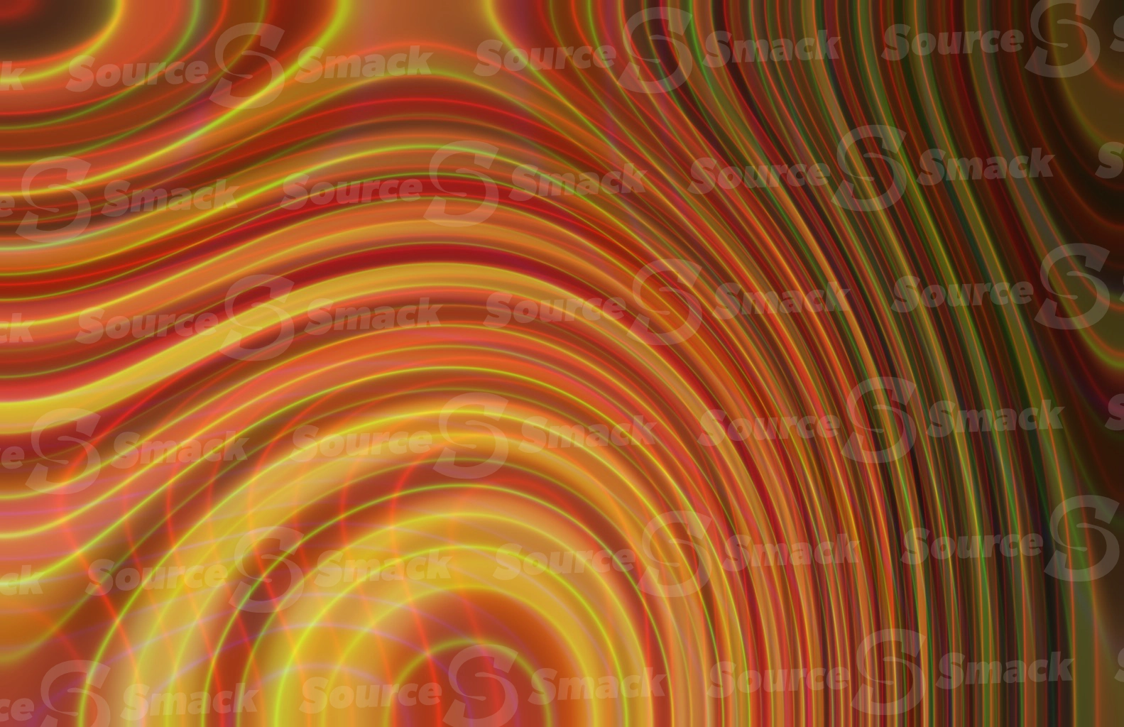 Blooming thrust of curved swirling linear lines