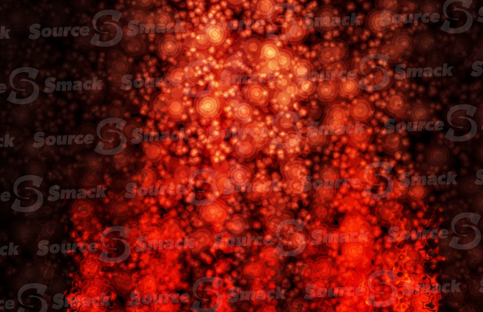 A waterfall of dissipating circular energy beads