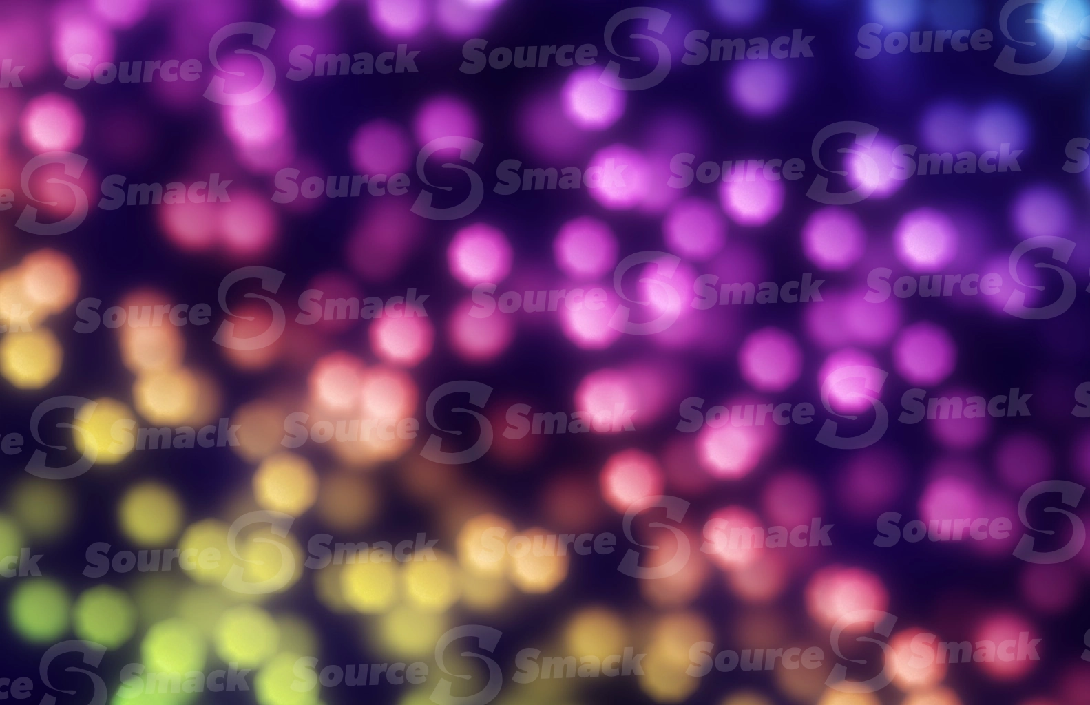 Shower of octagon-shaped colorful rainbow bokeh effect