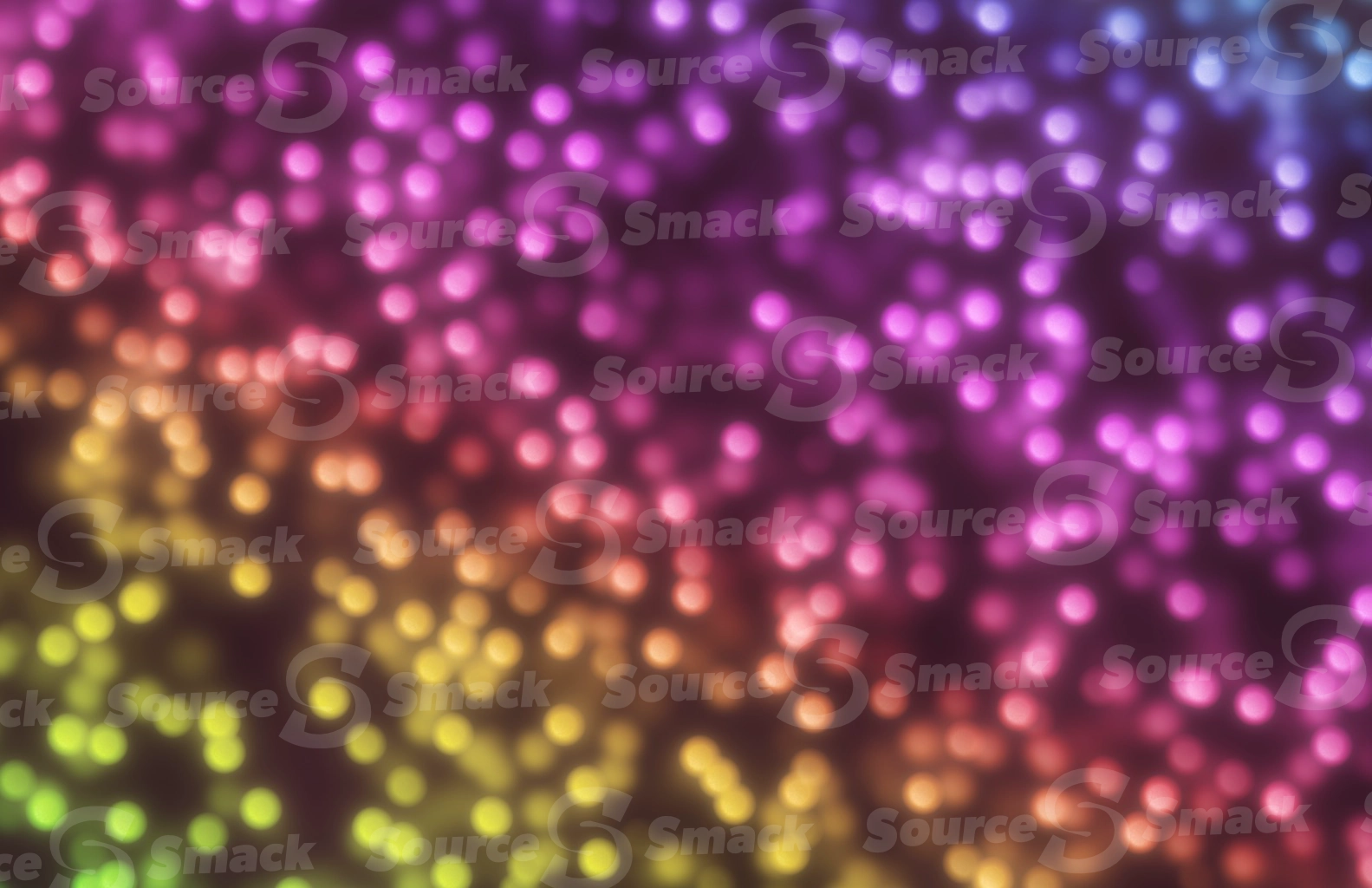 Shower of oval-shaped colorful rainbow bokeh effect