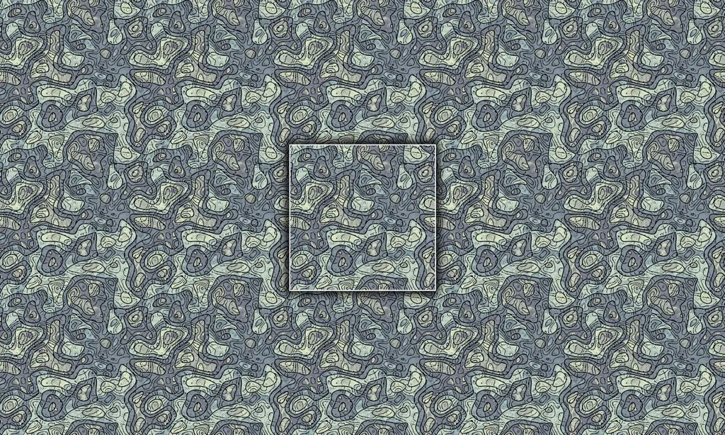Colorful abstract patterned seamless tiles, etched in colorful leaking color
