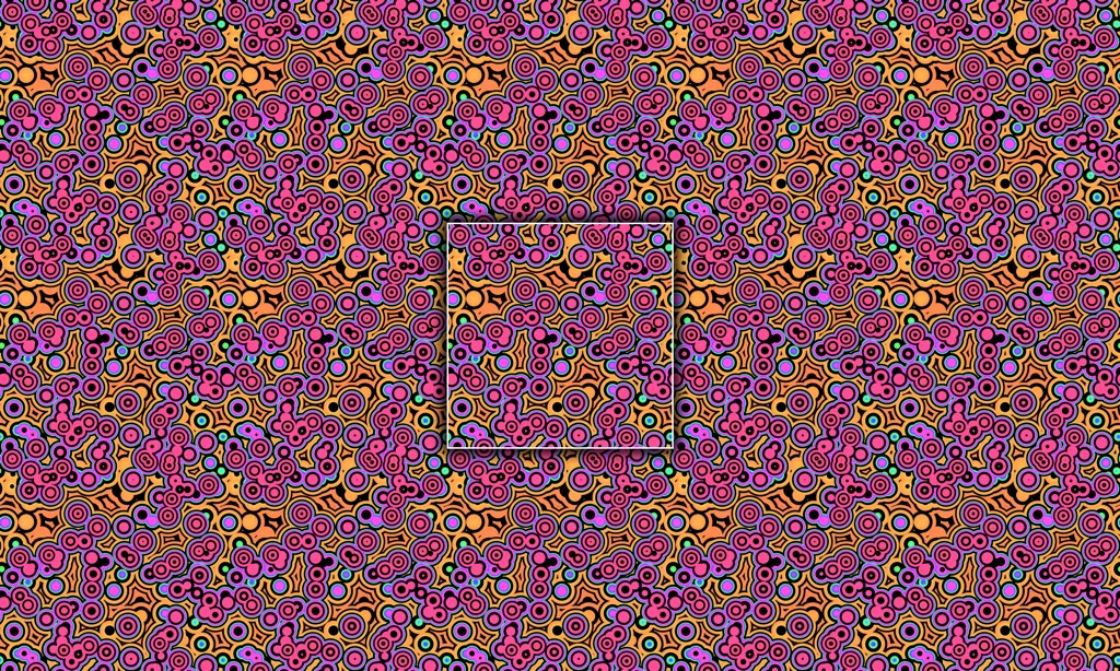 A pop-art style collection of random conjoined circles