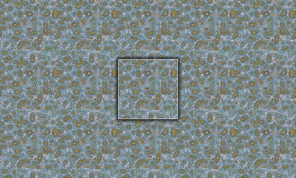 Colorful abstract patterned seamless tiles, etched in colorful leaking color