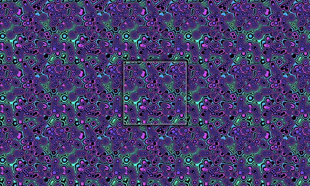 A pop-art style collection of random conjoined circles