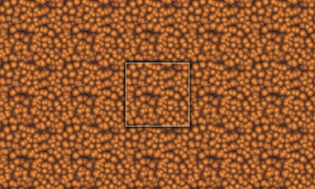 A pattern of dotted cogs attached in a random cluster