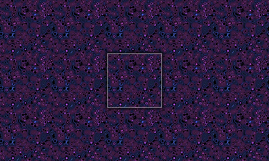 A pop-art style collection of random conjoined circles