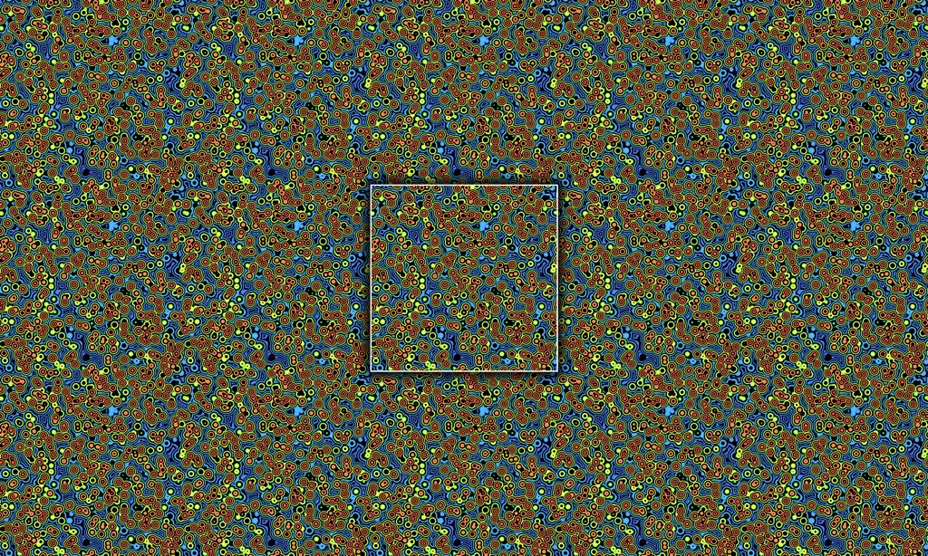 A pop-art style collection of random conjoined circles