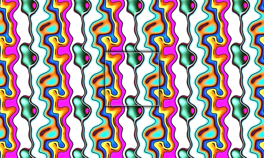 Smooth flowing artistic sketched lines and color