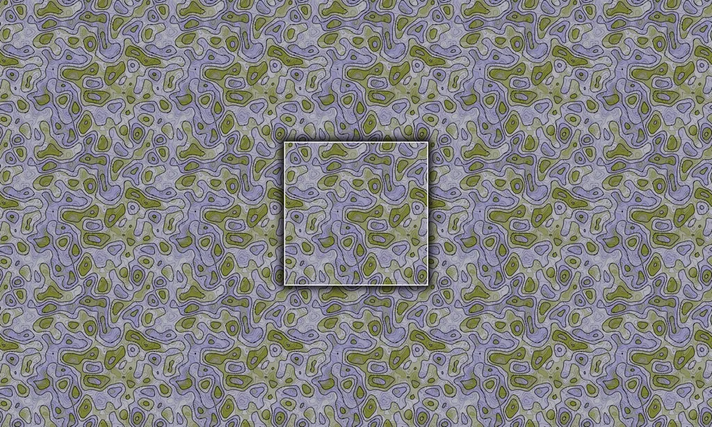 Colorful abstract patterned seamless tiles, etched in colorful leaking color