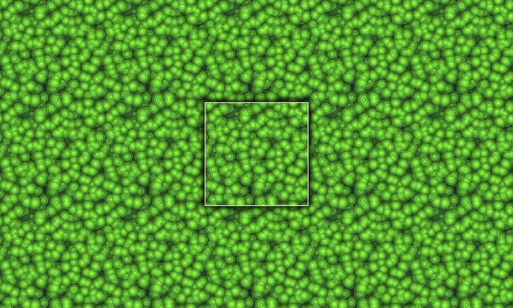 A pattern of dotted cogs attached in a random cluster