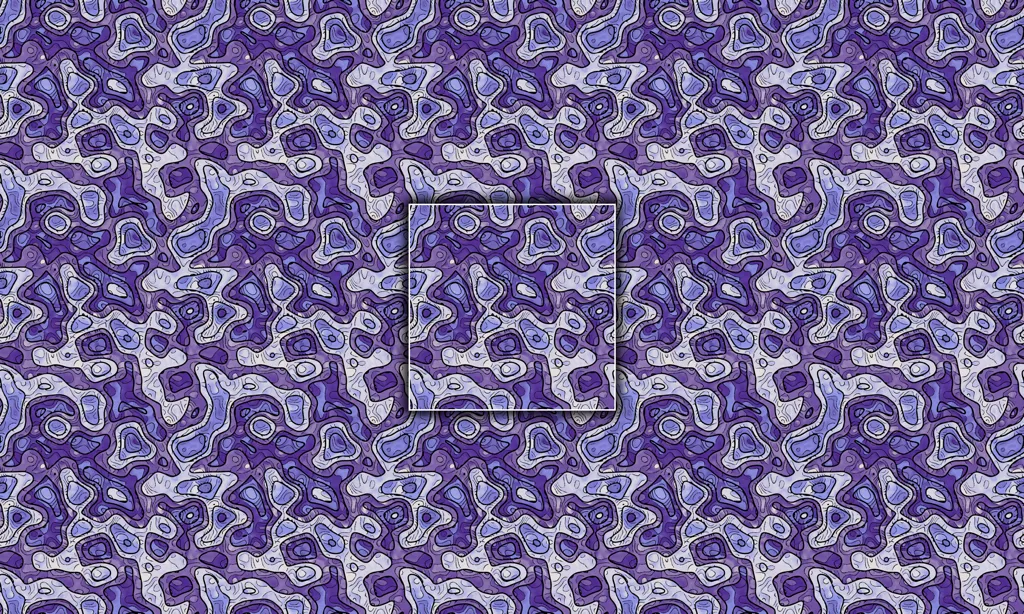 Colorful abstract patterned seamless tiles, etched in colorful leaking color