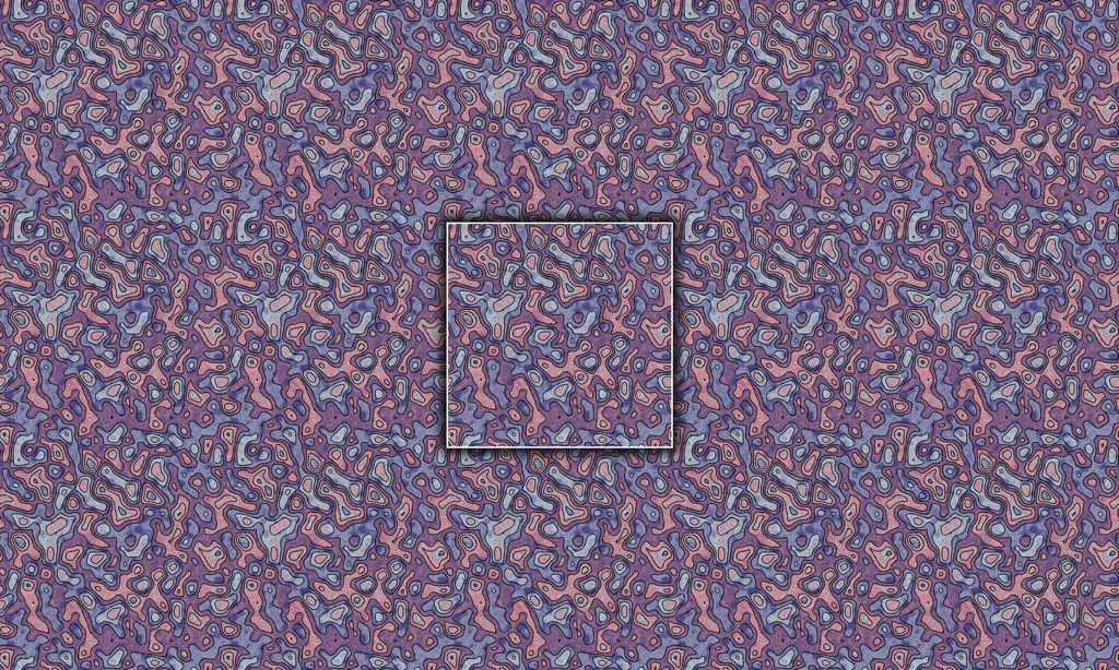 Colorful abstract patterned seamless tiles, etched in colorful leaking color