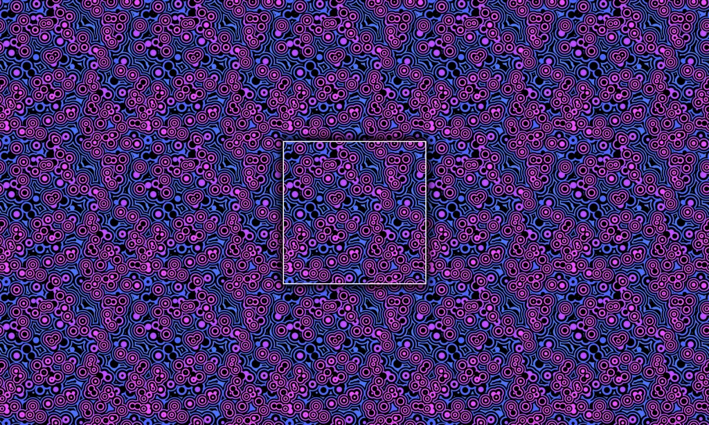 A pop-art style collection of random conjoined circles