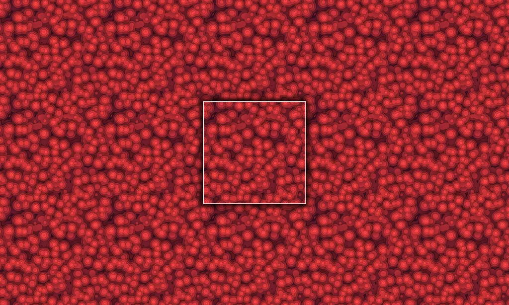 A pattern of dotted cogs attached in a random cluster