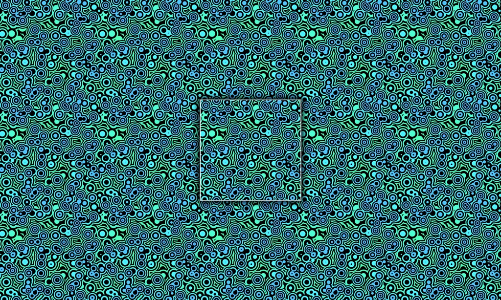 A pop-art style collection of random conjoined circles