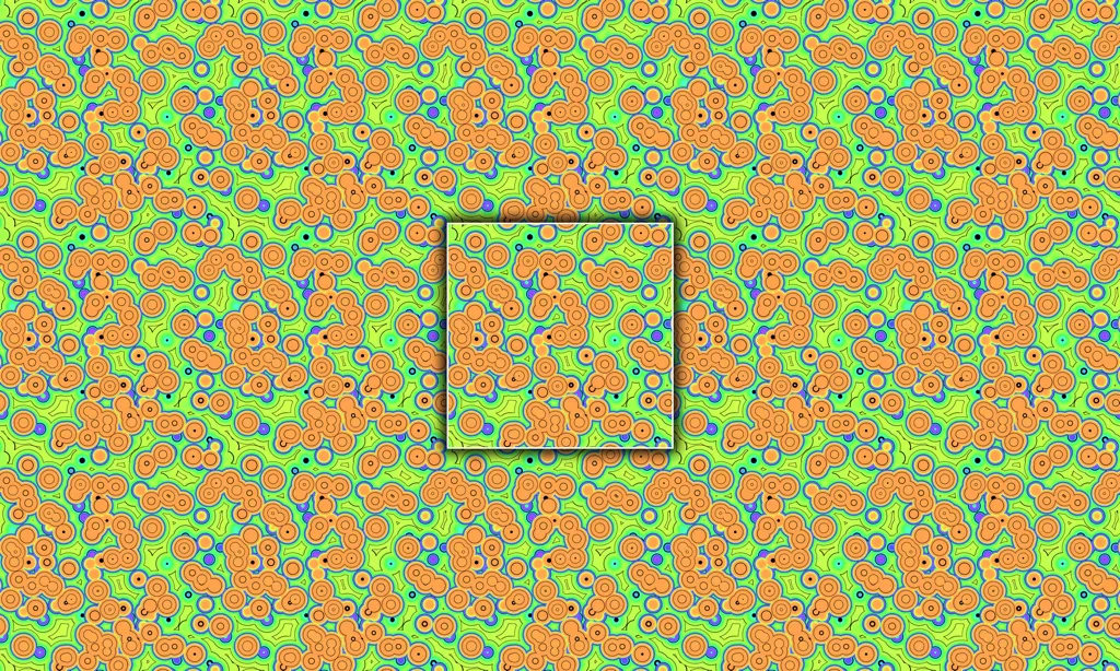 A pop-art style collection of random conjoined circles