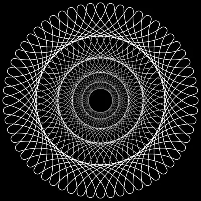 A geometric mathematical hypotrochoid pattern