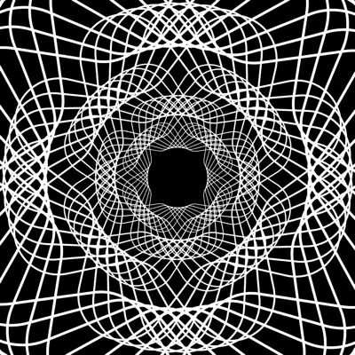 A geometric mathematical hypotrochoid pattern