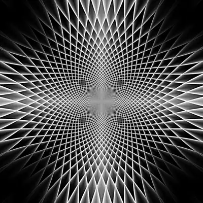 A rasterized greyscale intersecting burst pattern