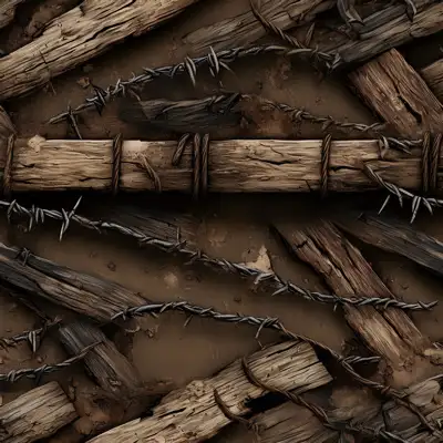 A war barrier seamless tile