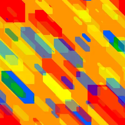 A futuristic angled pattern of transparent rectangles