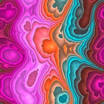 A melting pot of swirling color tiled
