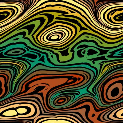 A melting pot of swirling color tiled