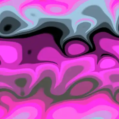 A melting pot of swirling color tiled