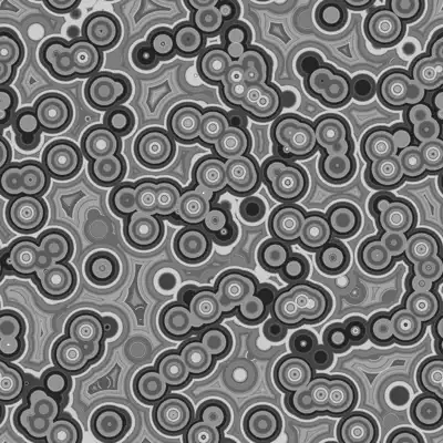 A cluster of bacteria type dots